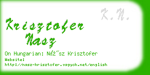 krisztofer nasz business card